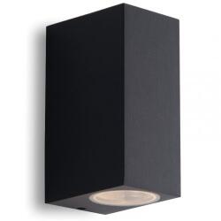 INTEC LED Lámpatest 2xGu10 Oldalfali 2 Irányú Antracit Kültéri Ip54 Qubo