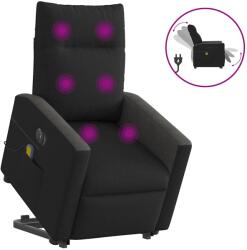 vidaXL fekete szövet dönthető elektromos álló masszázsfotel (3324075)