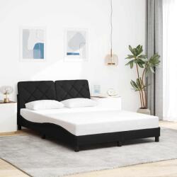 vidaXL fekete szövet ágykeret matrac nélkül 140 x 190 cm (3310596)