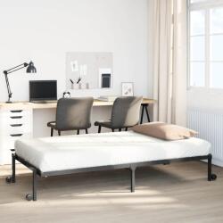 vidaXL fekete acél ágykeret matrac nélkül összecsukható 100x200 cm (4103962) - vidaxl
