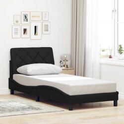 vidaXL ágykeret matrac nélkül Fekete 80x200 cm szövet 80x200 cm (3310561)