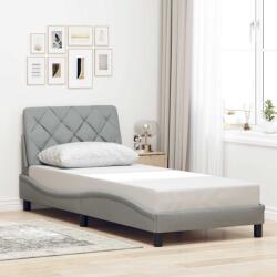 vidaXL világosszürke szövet ágykeret matrac nélkül 90x190 cm (3310566)