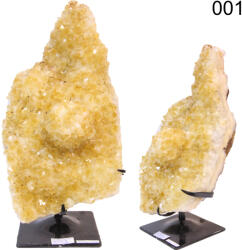 Citrin Druzy Cristal Natural Brut Brazilia cu Suport 9-17 x 13-33 x 8-14 cm - (XXL) - 1 Buc - concepttropic - 148,00 RON