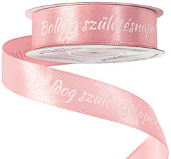 Valex Decor Boldog Születésnapot! " feliratos szatén szalag 20mm x 20m - Mályva (BD20-22)