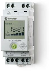 Finder Alkonykapcsoló 11.91. 8.230. 0000 kapcsolóórával 230VAC IP20 119182300000