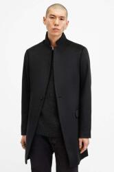 AllSaints kabát gyapjú keverékből HARGROVE COAT fekete, átmeneti, M038OB - fekete 38