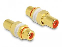 Delock Audio adapter RCA anya-anya installációhoz piros gyűrűvel (64142)