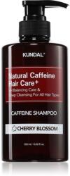 KUNDAL Caffeine Shampoo Cherry Blossom természetes sampon hajhullás ellen 500 ml