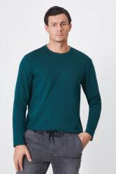 MEDICINE longsleeve din bumbac culoarea verde, neted ZBYH-BUM090_79X (RW24.BUM090)