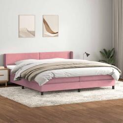 vidaXL rózsaszín bársony rugós ágy matraccal 200x210 cm (3317966)