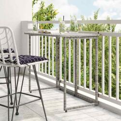 vidaXL szürke polyrattan összecsukható kerti asztal 90x51x75 cm (4108256) - vidaxl
