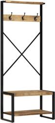 vidaXL tömör nyers mangófa ruhatartó állvány 80x40x190 cm (4015961) - vidaxl