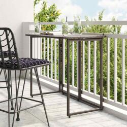 vidaXL barna polyrattan összecsukható kerti asztal 90x51x75 cm (4108255) - vidaxl