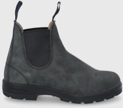 Blundstone magasszárú cipő velúrból szürke, női, lapos talpú - szürke Női 42
