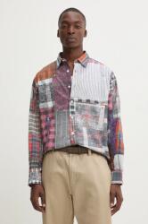 Desigual pamut ing MINESSOTA férfi, galléros, szürke, regular, 24WMCW39 - szürke L