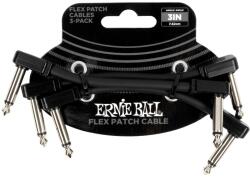 Ernie Ball Flex Patch Cable 3" Black 3-Pack