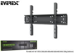 Everest TV állvány - TK-4085 (38"-85"-ig, Fali, ultra keskeny, 50kg teherbírás, Fekete)