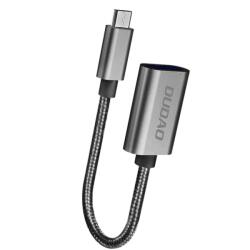 Dudao Adaptor Dudao OTG microUSB - USB-A L15M Negru (ad/USB-MicroU/L15M/n/bl)