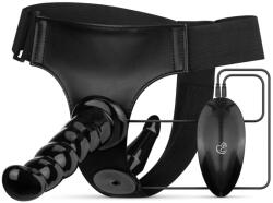 EasyToys Fetish Collection Vibrating Strap-On Set Black