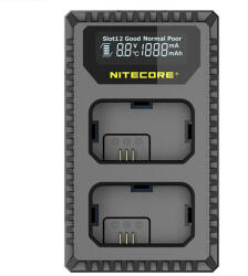 NITECORE Incarcator Nitecore USN1 dublu compact pt Sony NP-FW50 cu indicator + USB Incarcator baterii