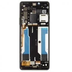 Sony XQ-BT52 Xperia 10 III Előlap keret+LCD Kijelző+Érintőüveg (A5034092B) Fekete, Gyári Service Pack