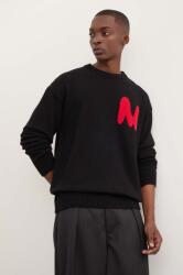 MSGM gyapjú pulóver könnyű, férfi, fekete, 3740MM219S. 247569 - fekete XL