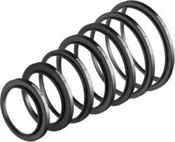 NEEWER Step Up Ring (7db) Szűrő Adapter Gyűrű Szett -Objektív Filter Menetbővítő Kit (49-52-55-58-62-67-72-77mm) (10026816)