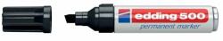edding Marker permanent, varf tesit, 2-7 mm, corp aluminiu, negru, EDDING 500 (ED5001)
