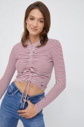 Pepe Jeans felső bordó, női, mintás - burgundia L