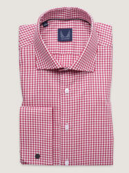 Willsoor Férfi slim fit ing piros-fehér gingham mintával 17873
