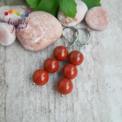 Kristály Jóga Shop Vörösjáspis 8 mm-es ásvány fülbevaló