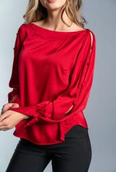 Hermosa Bluza din satin elastic SOPHIA, rosu