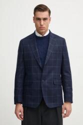 Hackett London gyapjú kabát sötétkék, HM470548R - sötétkék 52