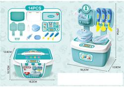 Magic Toys Fogorvosi készlet hordozható tárolódobozban 14 db-os szett (MKL445217)