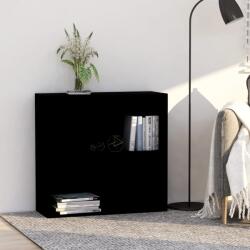 vidaXL fekete szerelt fa könyvespolc 80x30x76, 5 cm (801000)