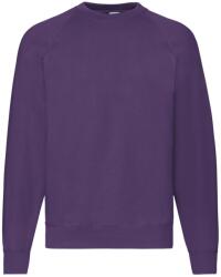 Fruit of the Loom Férfi klasszikus Raglan melegítőfelső 2XL lila