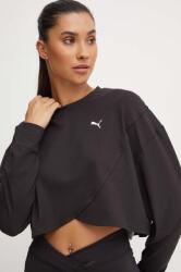 PUMA edzős pulóver Cloudspun fekete, sima, 525879 - fekete L