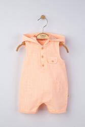 BabyJem Salopeta de vara cu gluga pentru bebelusi, tongs baby (culoare: somon, marime: 6-9 luni)