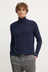 Pepe Jeans gyapjúkeverék pulóver NEW ANDRE TURTLE NECK könnyű, férfi, sötétkék, garbónyakú, PM702470 - sötétkék M