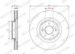 FERODO Disc frana FERODO PREMIER DDF3074C (DDF3074C)
