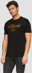 s. Oliver Tricou cu decolteu la baza gatului, barbati, imprimeu cu logo, Negru (2156922-99D2-S)