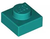 LEGO® 3024c39 - LEGO sötét türkiz lap 1 x 1 méretű (3024c39)