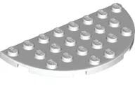 LEGO® 22888c1 - LEGO fehér lap lekerekített sarkokkal, 4 x 8 méretű, félkör (22888c1)