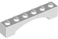 LEGO® 92950c1 - LEGO fehér boltív 1 x 6 méretű (92950c1)
