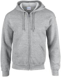 Gildan Unisex felnőtt nehéz keverék teljes cipzáras kapucnis pulóver 4XL szürke