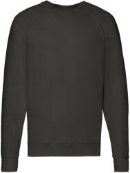 Fruit of the Loom Férfi könnyű Raglan pulóver 2XL fekete