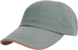 Result Headwear Kefélt pamut szendvicscsúcsú baseball sapka narancssárga|szürke