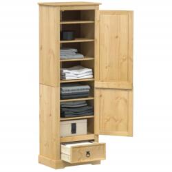 vidaXL Corona tömör fenyőfa ruhásszekrény 55 x 38 x 170 cm (4002767) - vidaxl