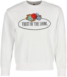 Fruit of the Loom Férfi vintage logóval nyomtatott pulóver 2XL fehér