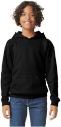 Gildan Gyermekek/gyerekek Softstyle Plain Fleece Midweight kapucnis pulóver fekete